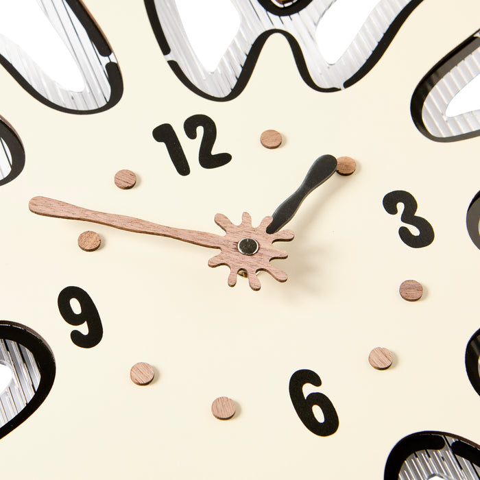 Splat Wall Clock - Wood