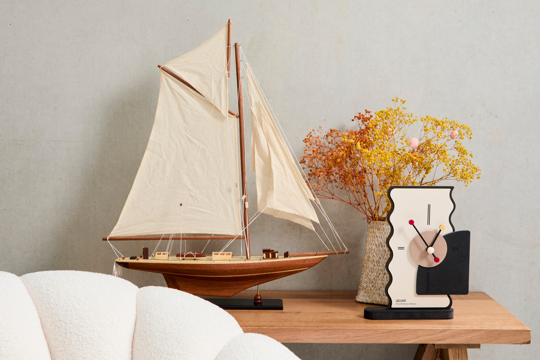 Wiggle Desk Clock - Wood