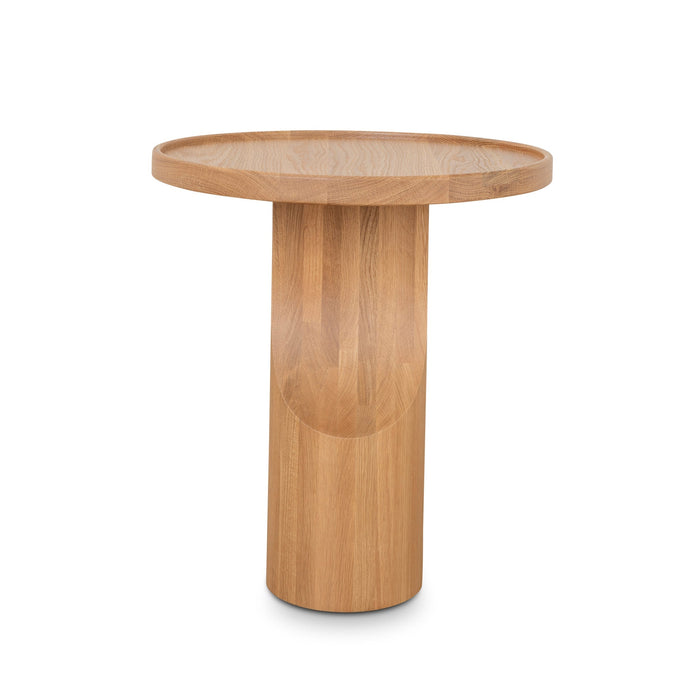 CST10128-OW 45cm Round Side Table - Natural Oak