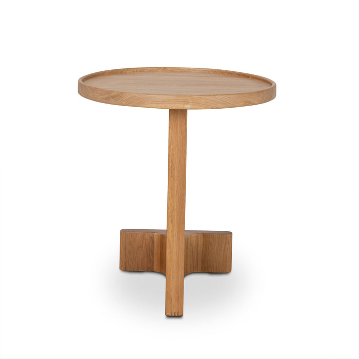 CST10129-OW 45cm Round Side Table - Natural Oak