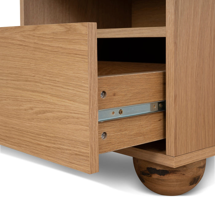 Haley 50cm Bedside Table - Natural