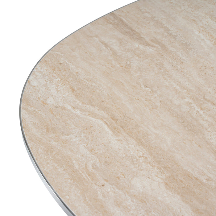 Aurum Nested Porcelain Coffee Table - Stainless Steel