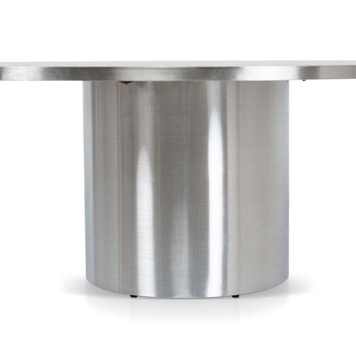 Aurum Nested Porcelain Coffee Table - Stainless Steel