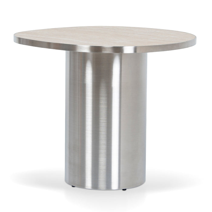 Aurum Nested Porcelain Coffee Table - Stainless Steel