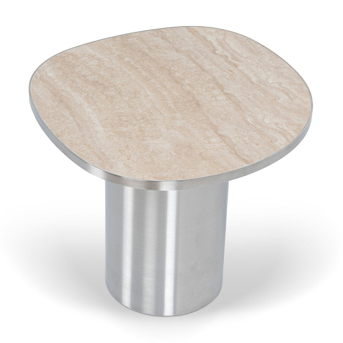 Aurum Nested Porcelain Coffee Table - Stainless Steel