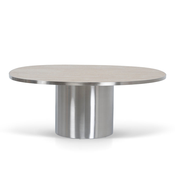 Aurum Nested Porcelain Coffee Table - Stainless Steel