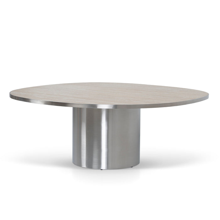 Aurum Nested Porcelain Coffee Table - Stainless Steel