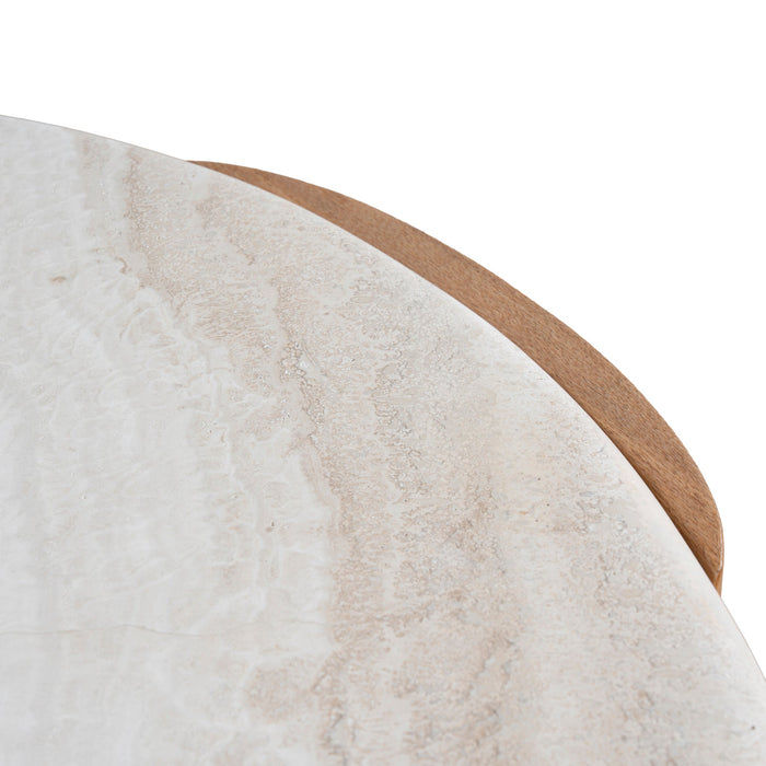 Marbela Nested Travertine Coffee Table - Natural