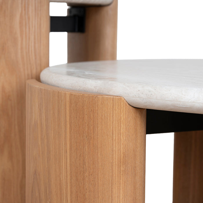 Marbela Nested Travertine Coffee Table - Natural