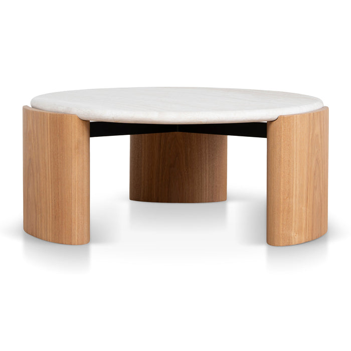 Marbela Nested Travertine Coffee Table - Natural