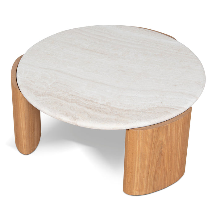 Marbela Nested Travertine Coffee Table - Natural