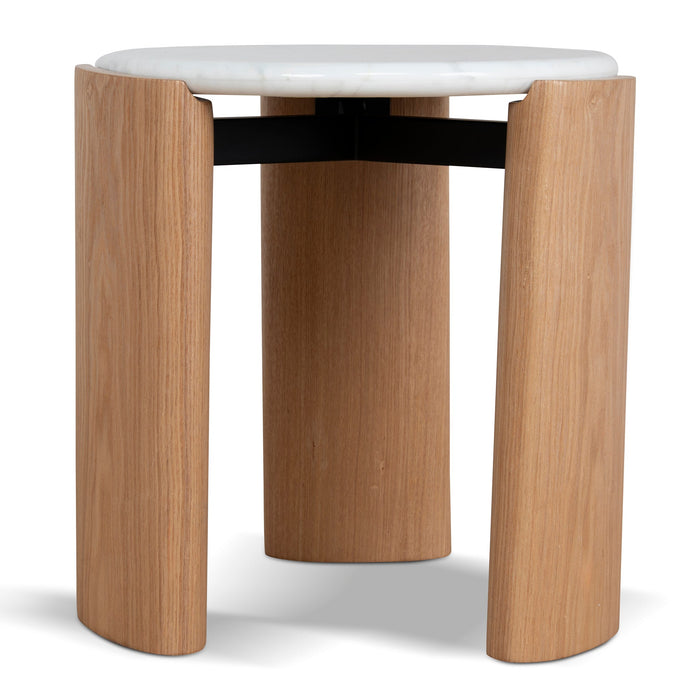 Marbela Nested Carrara Marble Coffee Table - Natural