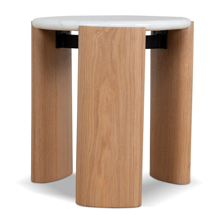 Marbela Nested Carrara Marble Coffee Table - Natural