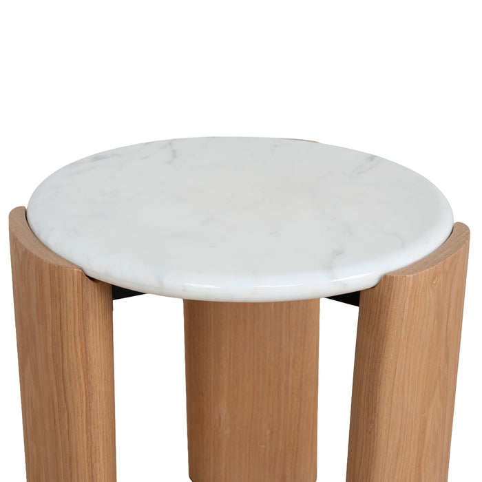 Marbela Nested Carrara Marble Coffee Table - Natural