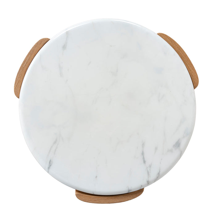 Marbela Nested Carrara Marble Coffee Table - Natural