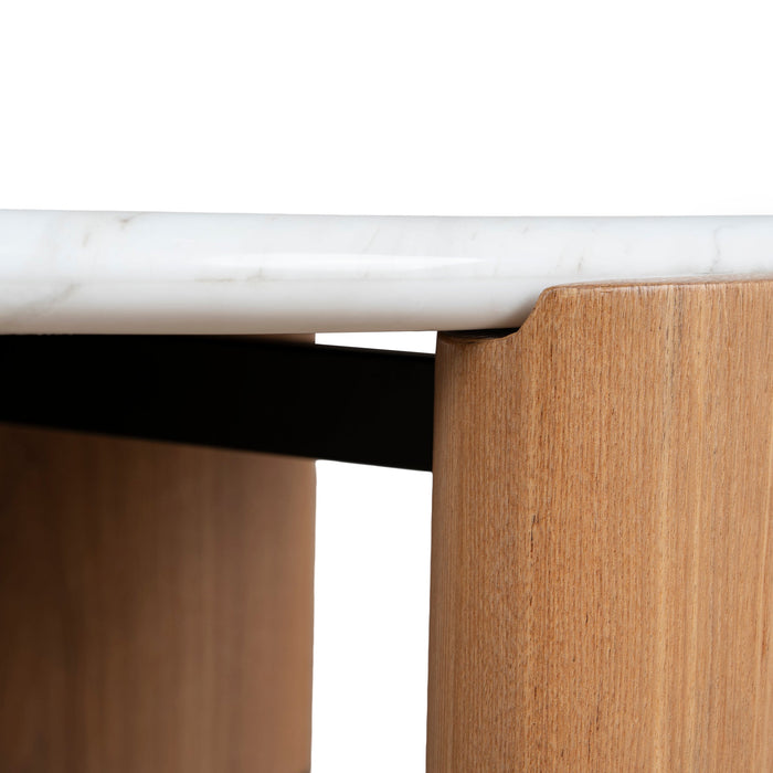 Marbela Nested Carrara Marble Coffee Table - Natural