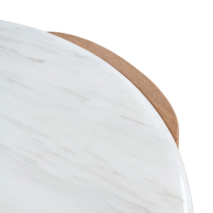 Marbela Nested Carrara Marble Coffee Table - Natural
