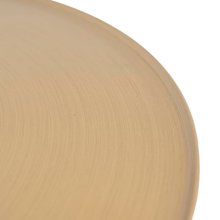 Pravina 45cm Brushed Gold Side Table - Green Crystal