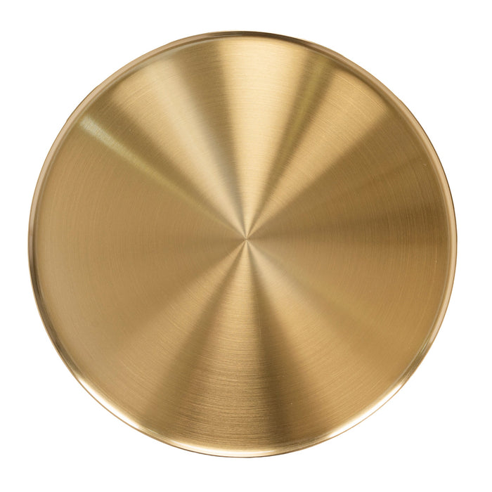 Pravina 45cm Brushed Gold Side Table - Green Crystal