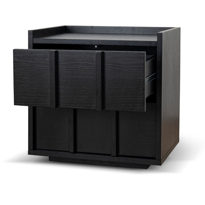 Kobus 50cm Bedside Table - Black