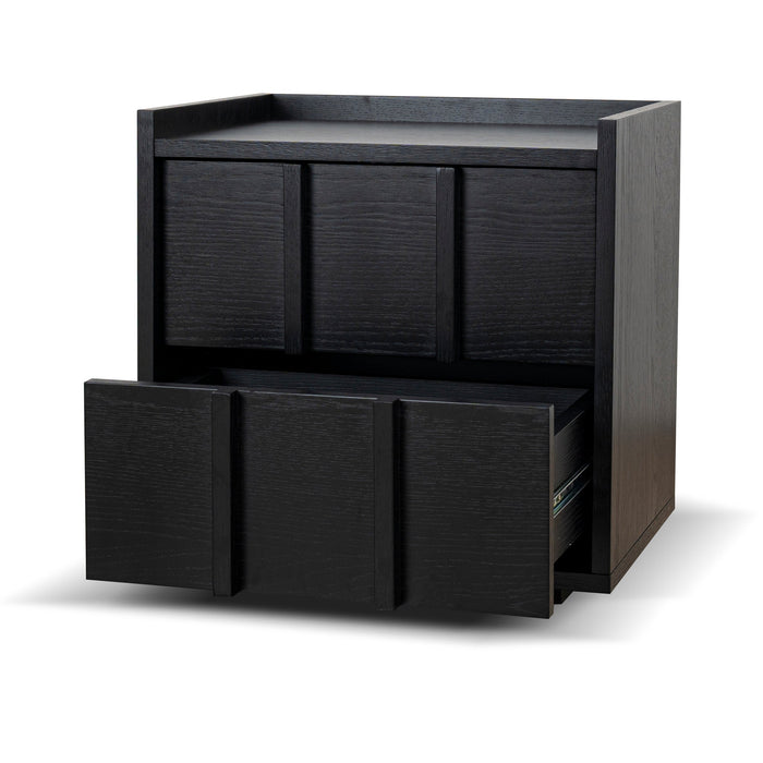 Kobus 50cm Bedside Table - Black