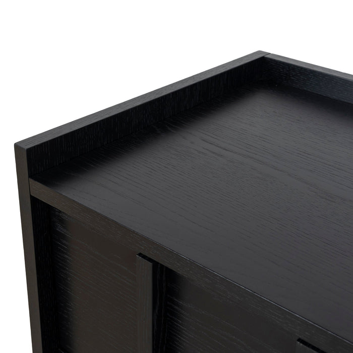 Kobus 50cm Bedside Table - Black