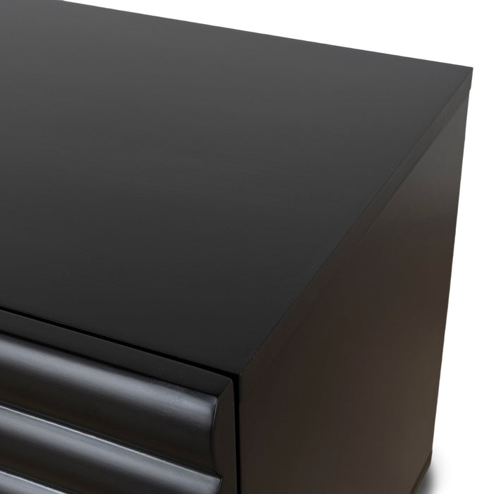 Vasuda 48cm Bedside Table - Matte Black
