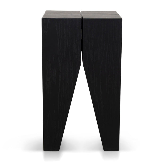 Velour 27cm Square Side Table - Full Black