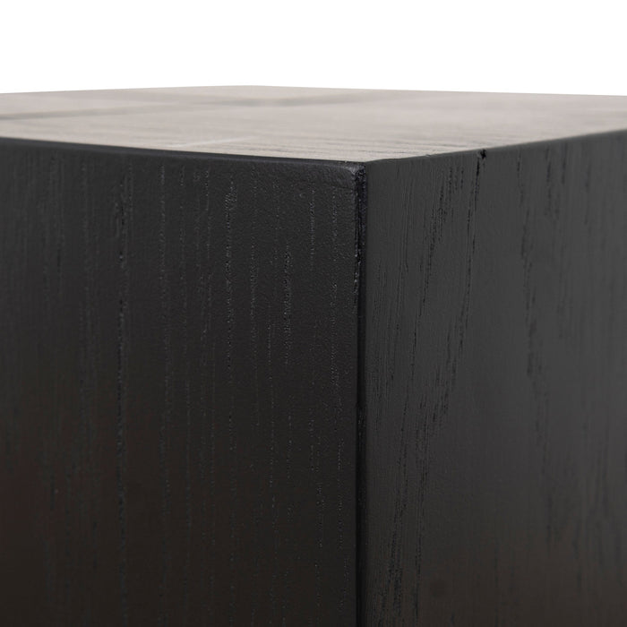 Velour 27cm Square Side Table - Full Black