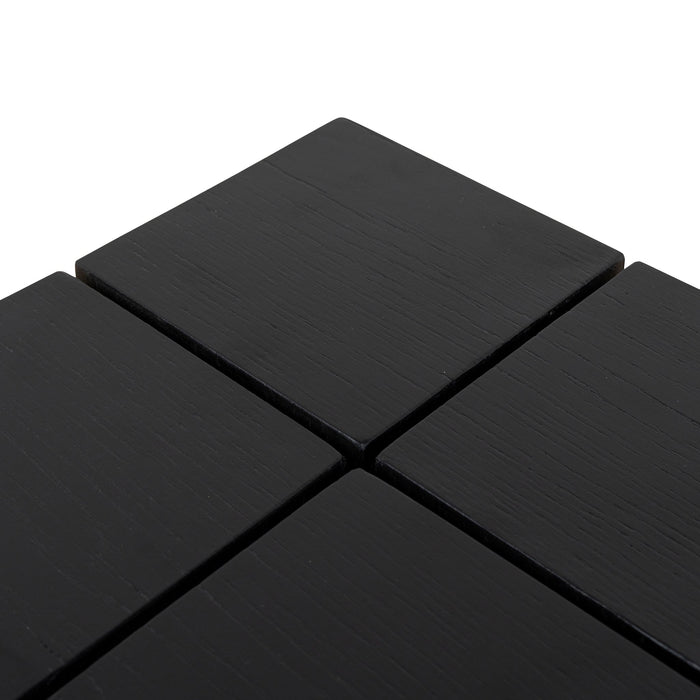 Velour 27cm Square Side Table - Full Black