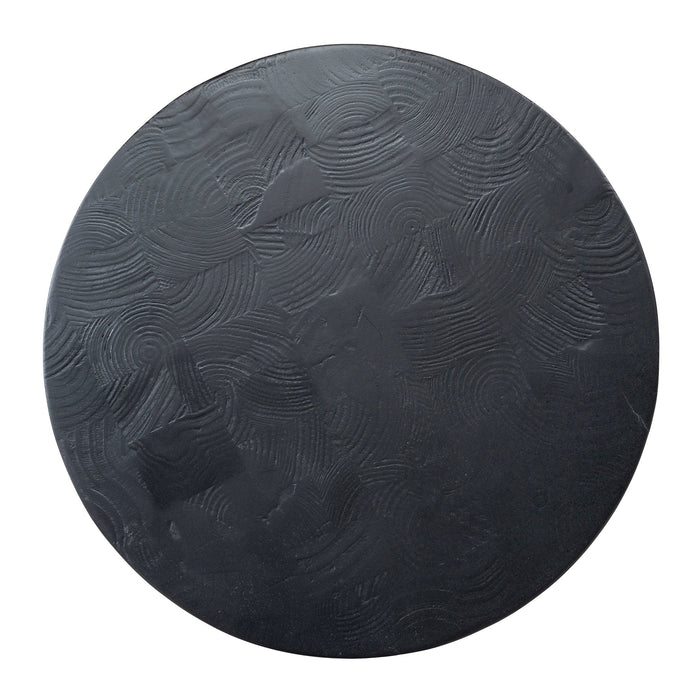 45cm Round Side Table - Full Black