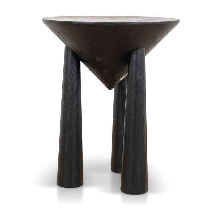 45cm Round Side Table - Full Black