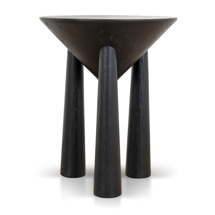 45cm Round Side Table - Full Black