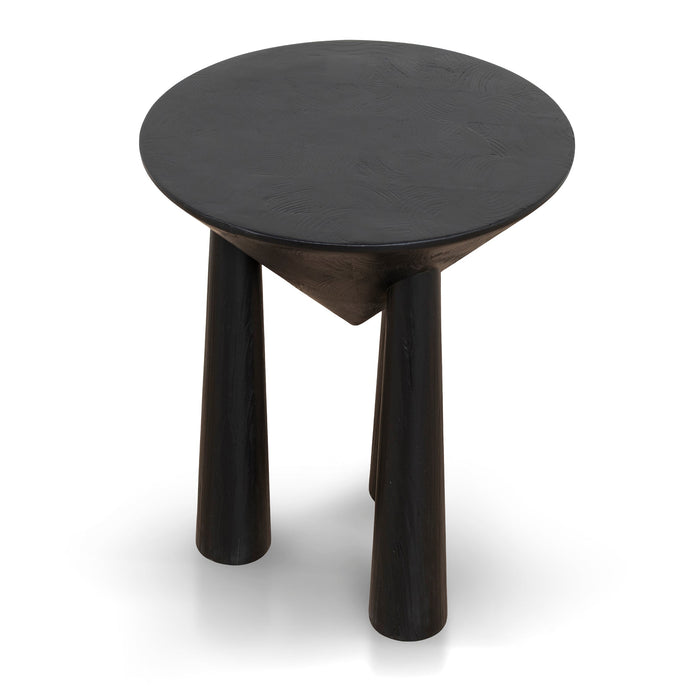 45cm Round Side Table - Full Black