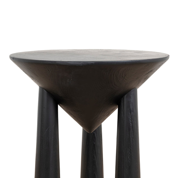 45cm Round Side Table - Full Black
