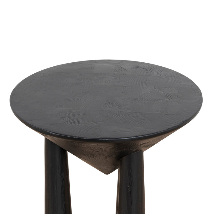 45cm Round Side Table - Full Black
