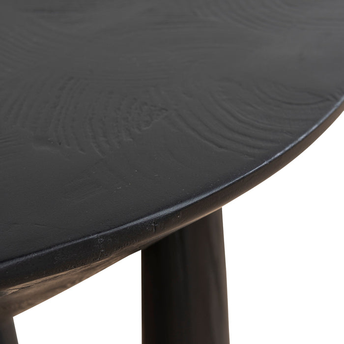 45cm Round Side Table - Full Black