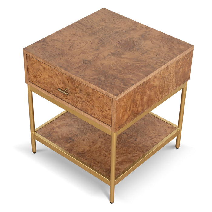 Evermore 50cm Square Bedside Table - Natural