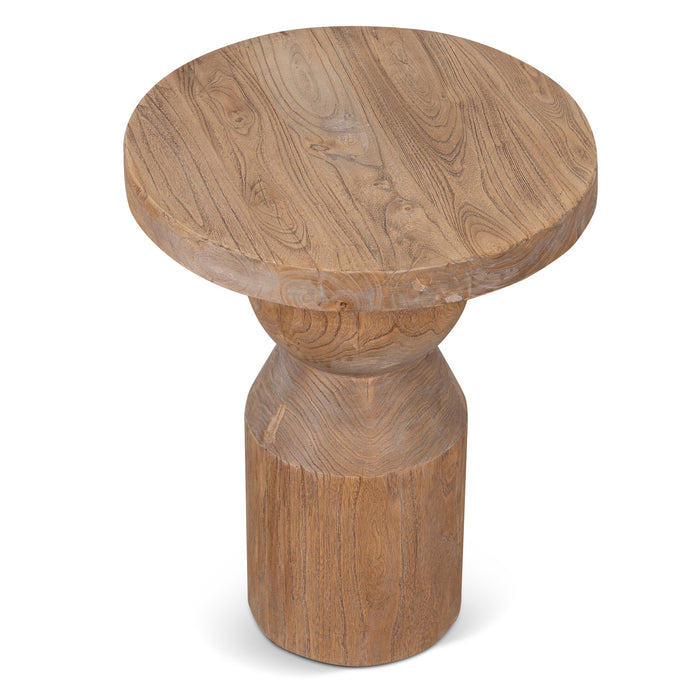 Roslain 40cm Round Side Table - Natural