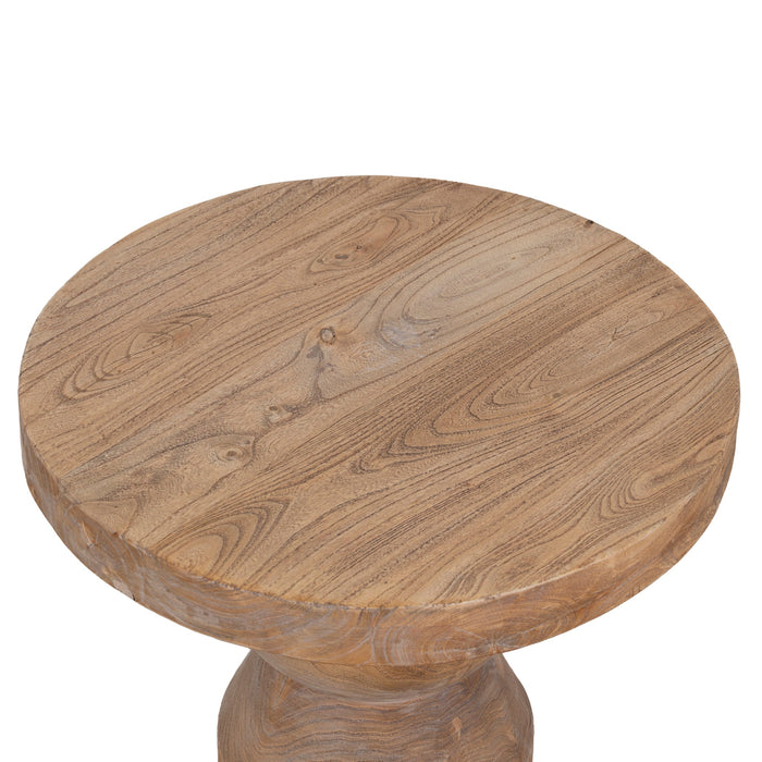 Roslain 40cm Round Side Table - Natural