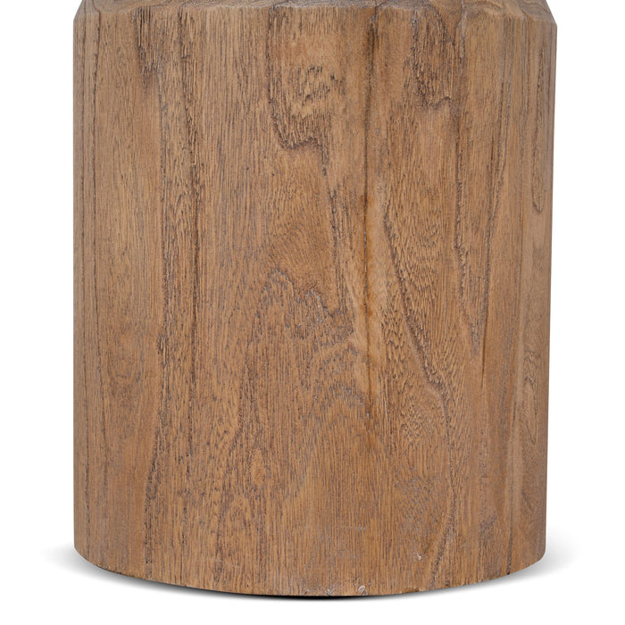 Roslain 40cm Round Side Table - Natural