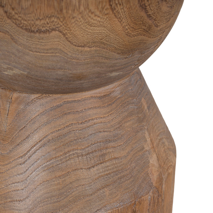 Roslain 40cm Round Side Table - Natural