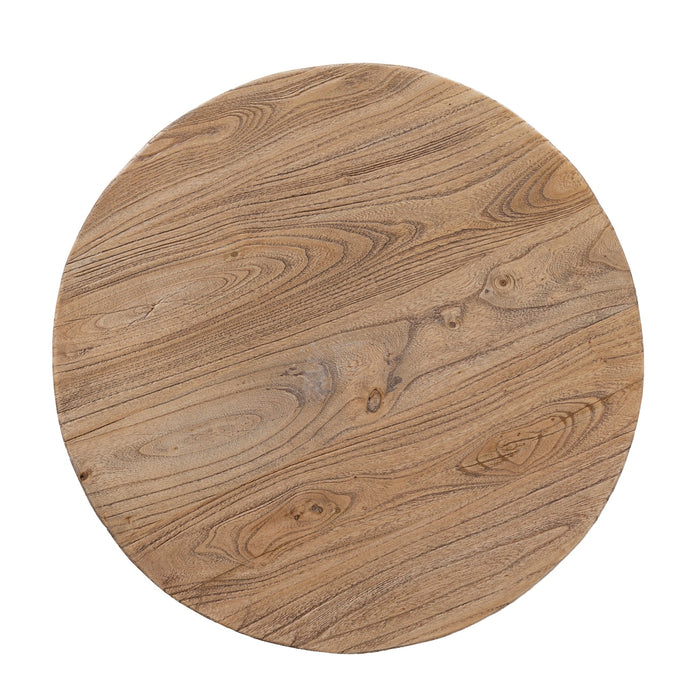 Roslain 40cm Round Side Table - Natural
