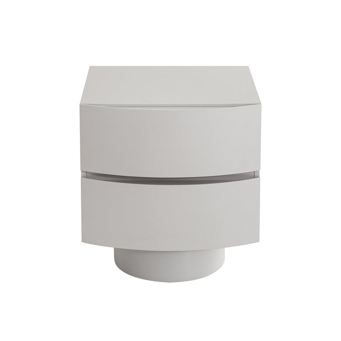Dorit Bedside Table - Warm Grey