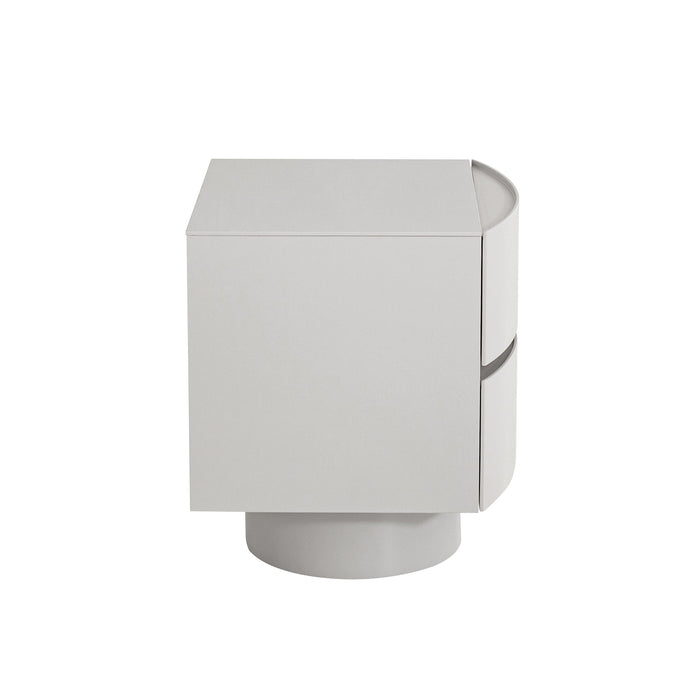 Dorit Bedside Table - Warm Grey