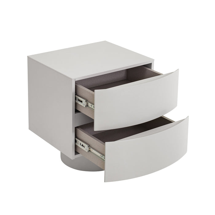 Dorit Bedside Table - Warm Grey