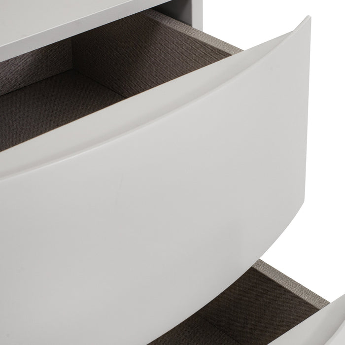 Dorit Bedside Table - Warm Grey