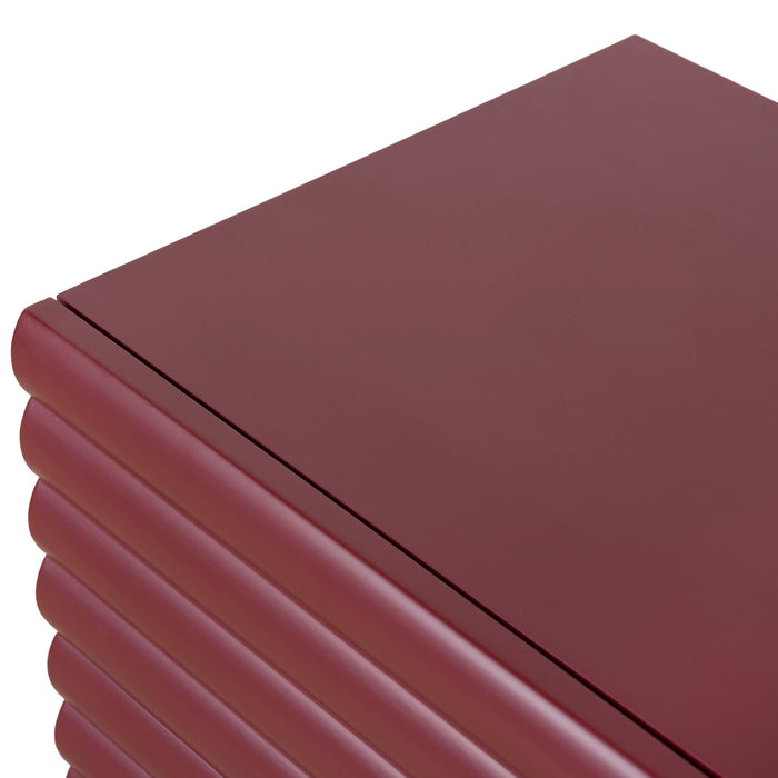 Vasuda 48cm Bedside Table - Red