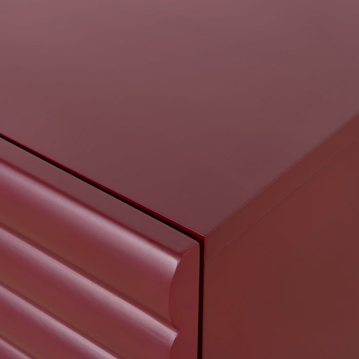Vasuda 48cm Bedside Table - Red