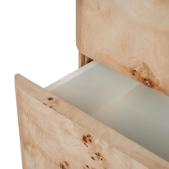 Sorella 51cm Bedside Table - Aspen Burls
